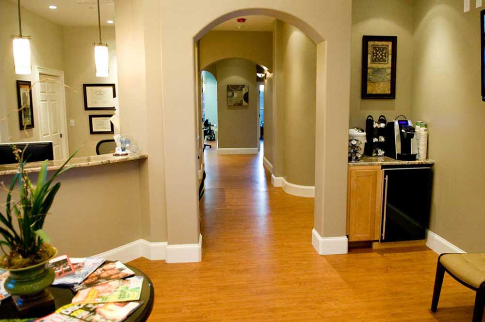 Entryway to the dental areas at Triangle Family Dentistry (Morrisville)