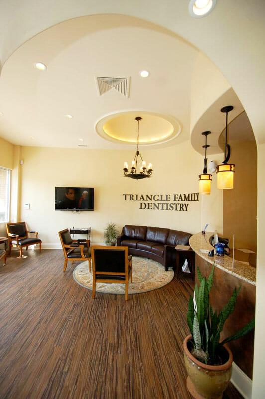 Inside Triangle Family Dentistry's Wake Forest – Rogers Road Waiting Room