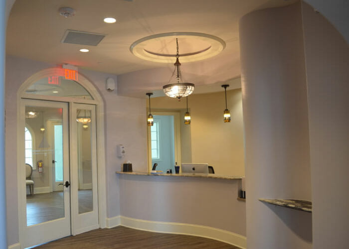 The check-in/out area of Triangle Family Dentistry (Fuquay-Varina)