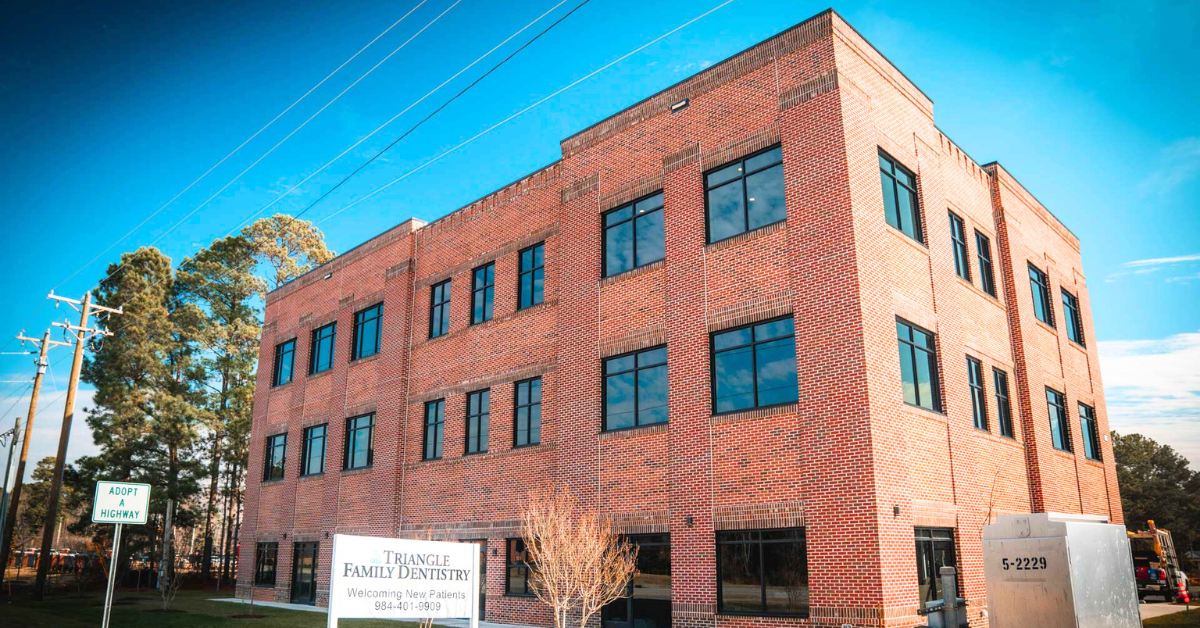 Exterior shot of Triangle Family Dentistry's Rolesville location