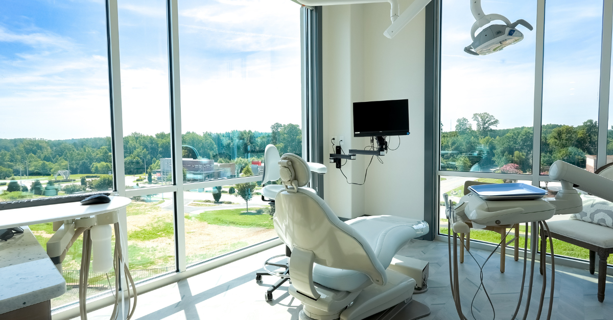 Triangle Family Dentistry exam room with a view